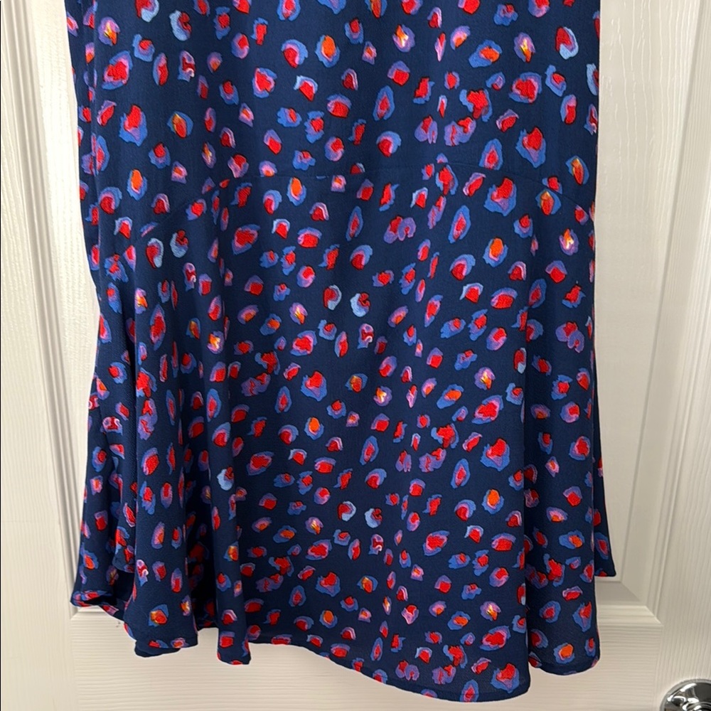 C&E blue chiffon patterned tank knee length dress - Picture 5 of 9